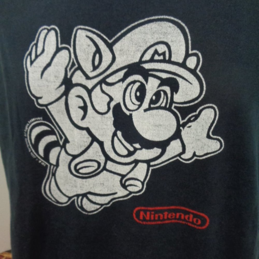 Nintendo Mario Bros SS Black Mens Tee XL